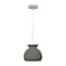 Hello Honey® Sienna Matte Charcoal Boho Ceramic Ceiling Light with White Fabric Cord